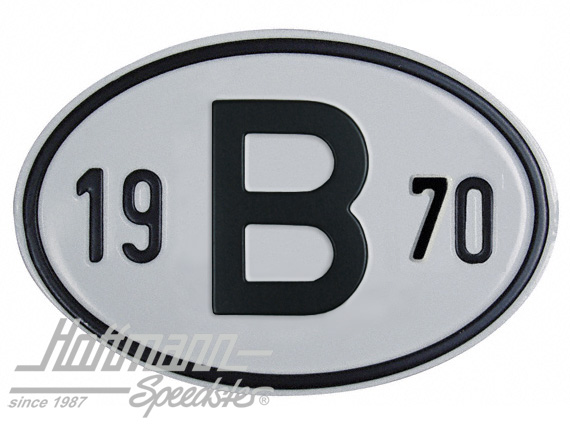Nationality plate "B", alu, with year 1970 |  | 020-2397-70