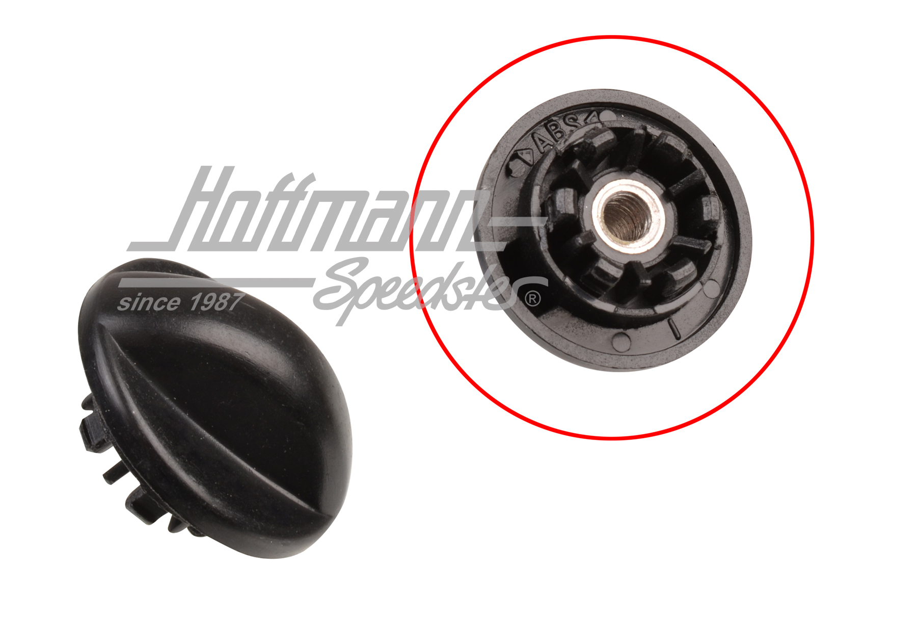 Knob, storage box, Bus T4, left | 701 858 979 | 408-5610-40