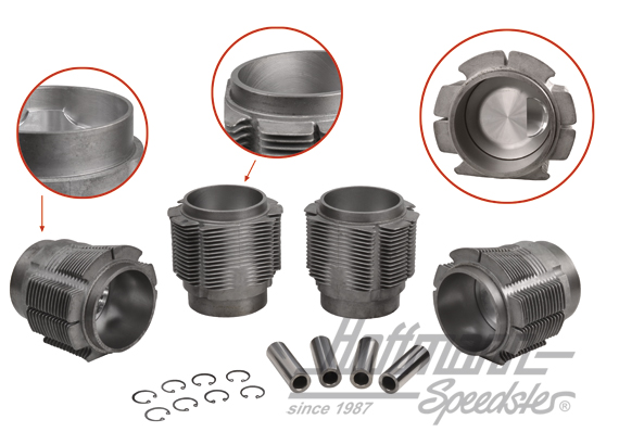 Piston + cylinder set, Porsche 356C/912, 83.5mm, JE(B) | 008 11 83P JE | 505-0654