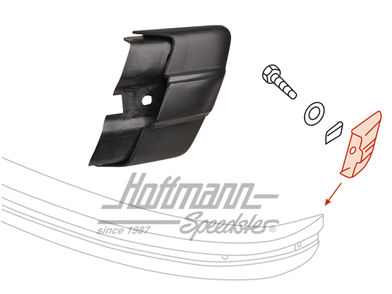 Bumper guard, rear, USA, right                                                                      