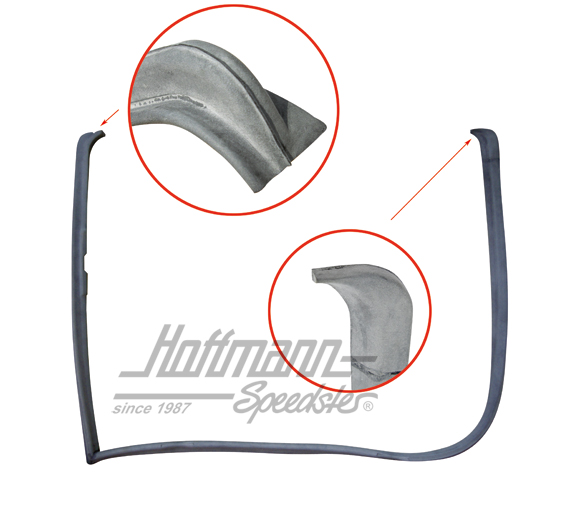 Door seal, front/rear, Type 181, left | 181 837 911 B | 080-2990-01