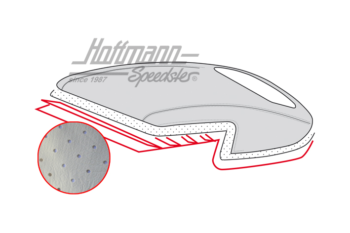 Headliner, Convertible, 12.68-, white, perforated |  | 060-4032-07