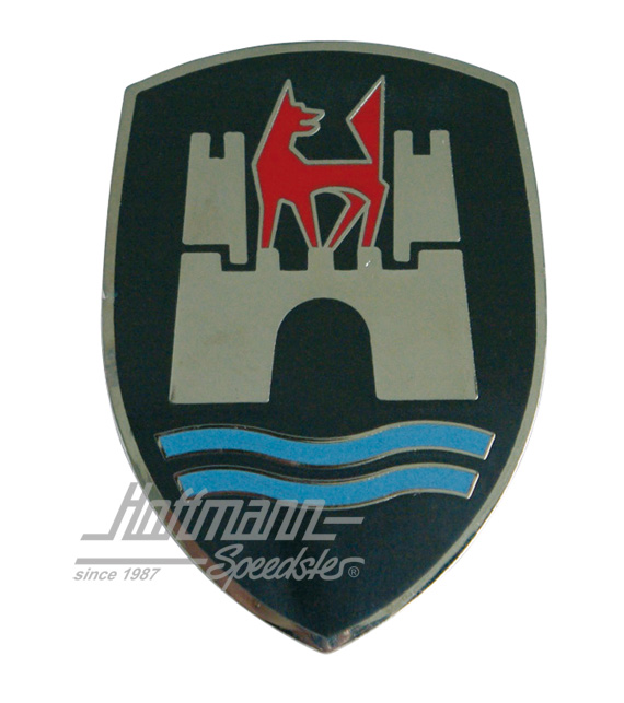 Front hood emblem, 8.59-7.62, colored | 113 853 621 B | 020-2312