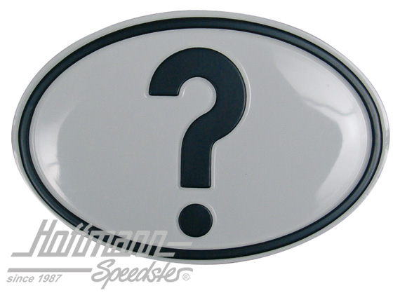 Nationality plate "?", aluminium |  | 020-2408