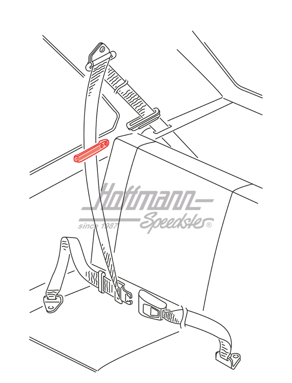 Retainer, safety belt, rear                                                                         