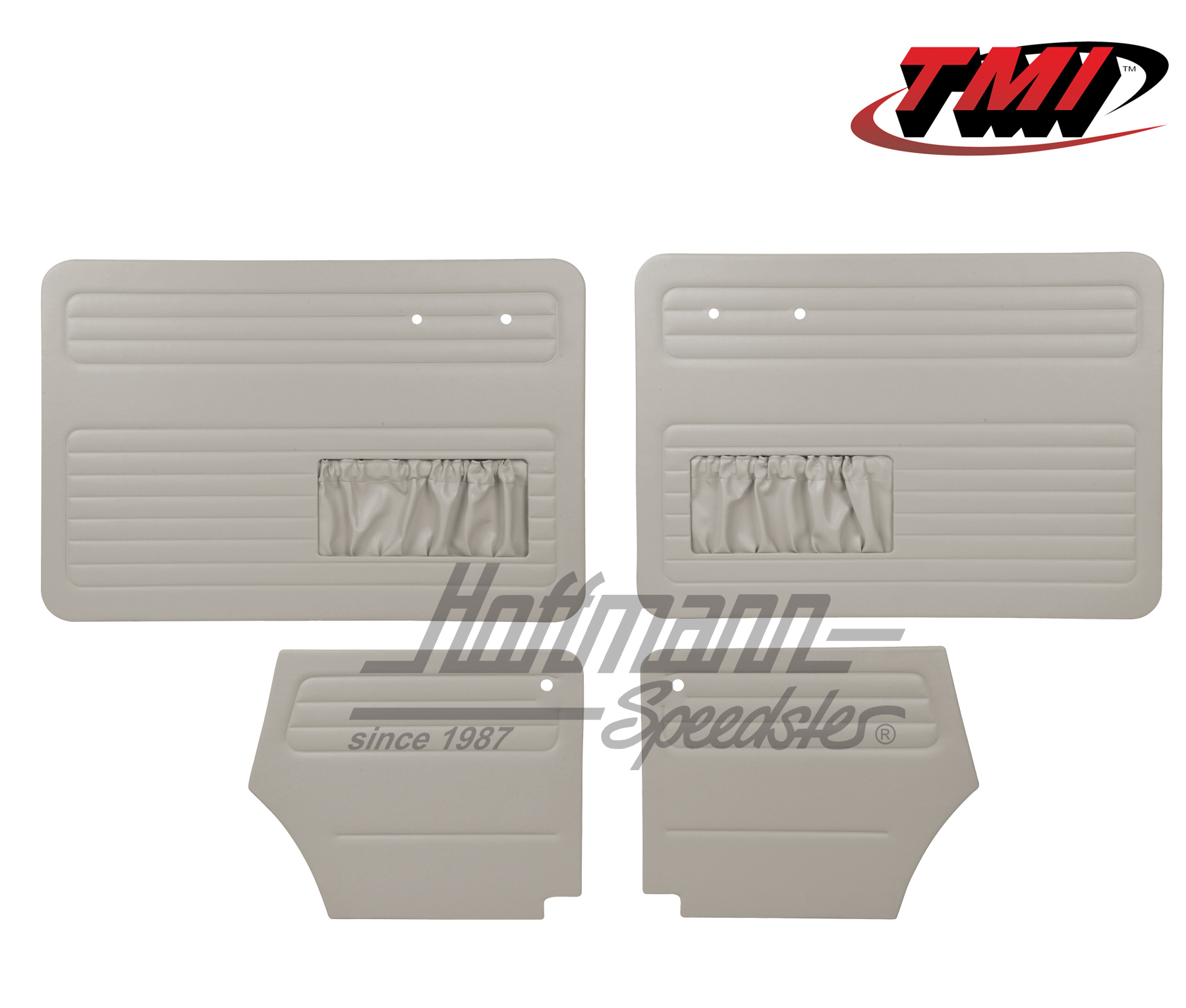 Door panels, Beetle Convertible, 55-64, grey | 10-1327-16 | 055-7553