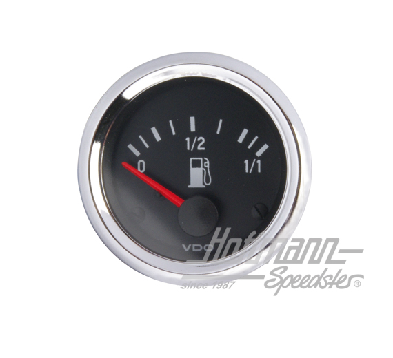 Fuel gauge "COCKPIT INTERNATIONAL", for lever sender, chromed | 301 030 001 G | 021-0473