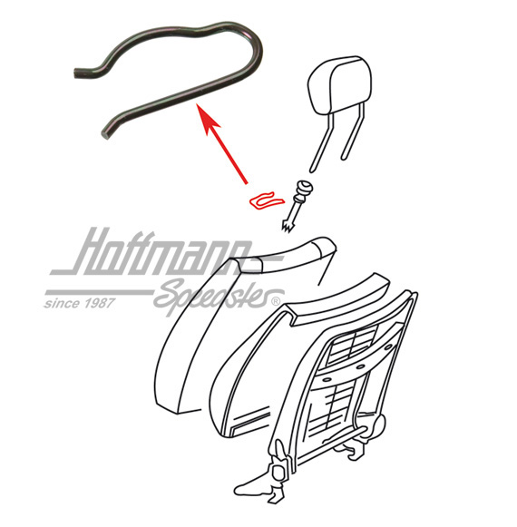 Clamp, headrest fastener | 443 881 743 | 180-2291