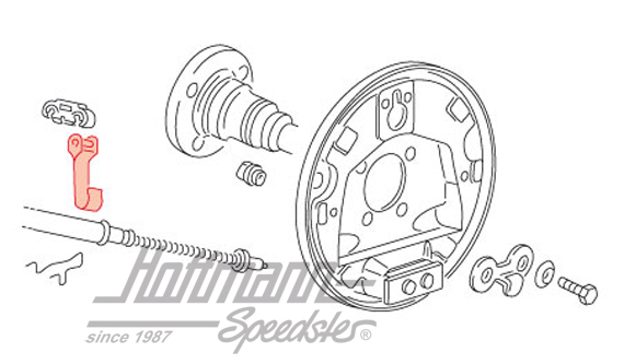 Spacer, hand-brake cable, Golf 1/2                                                                  