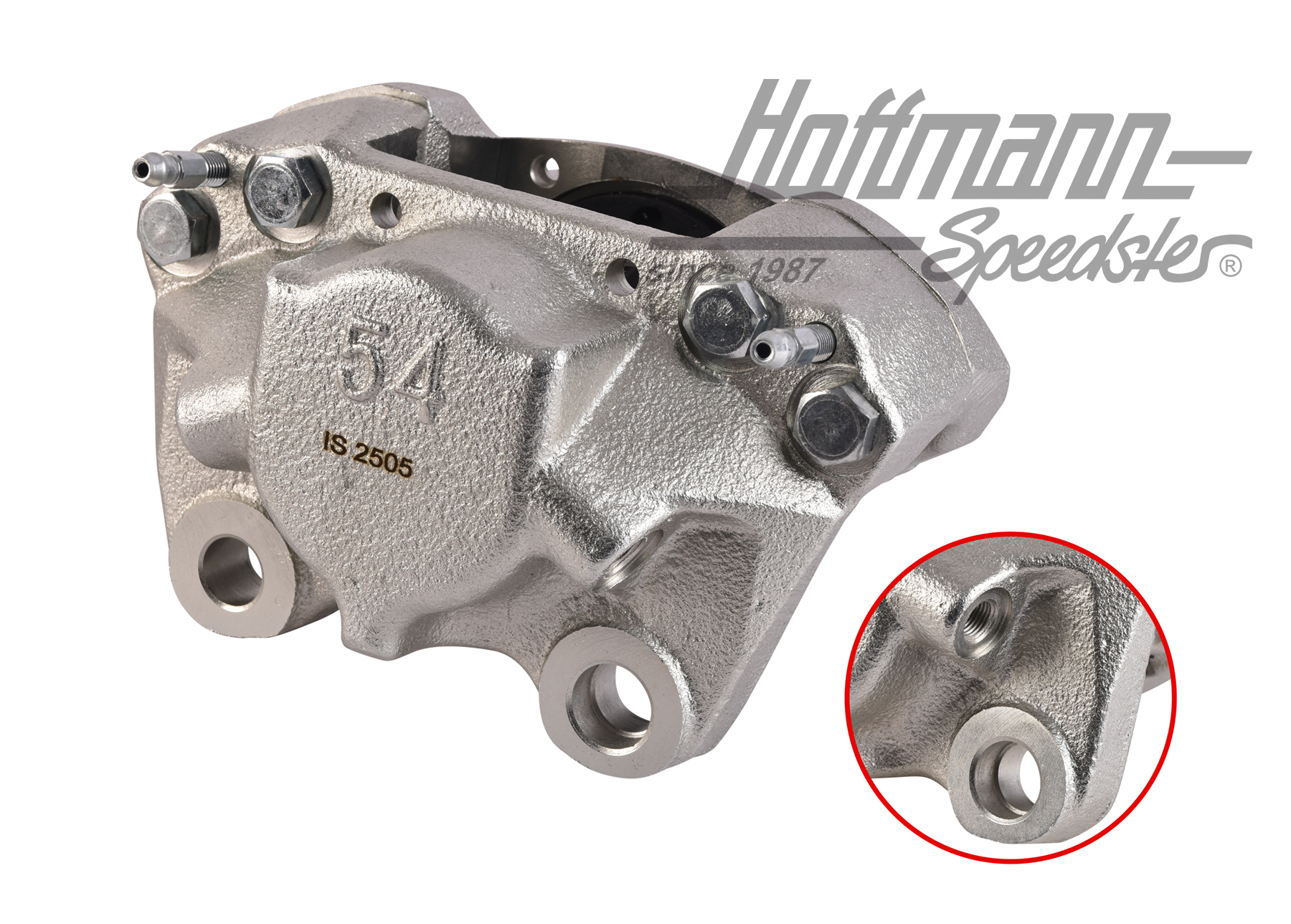 Brake caliper, 8.72-, left (lateral) | 251 615 107 | 090-2991-35
