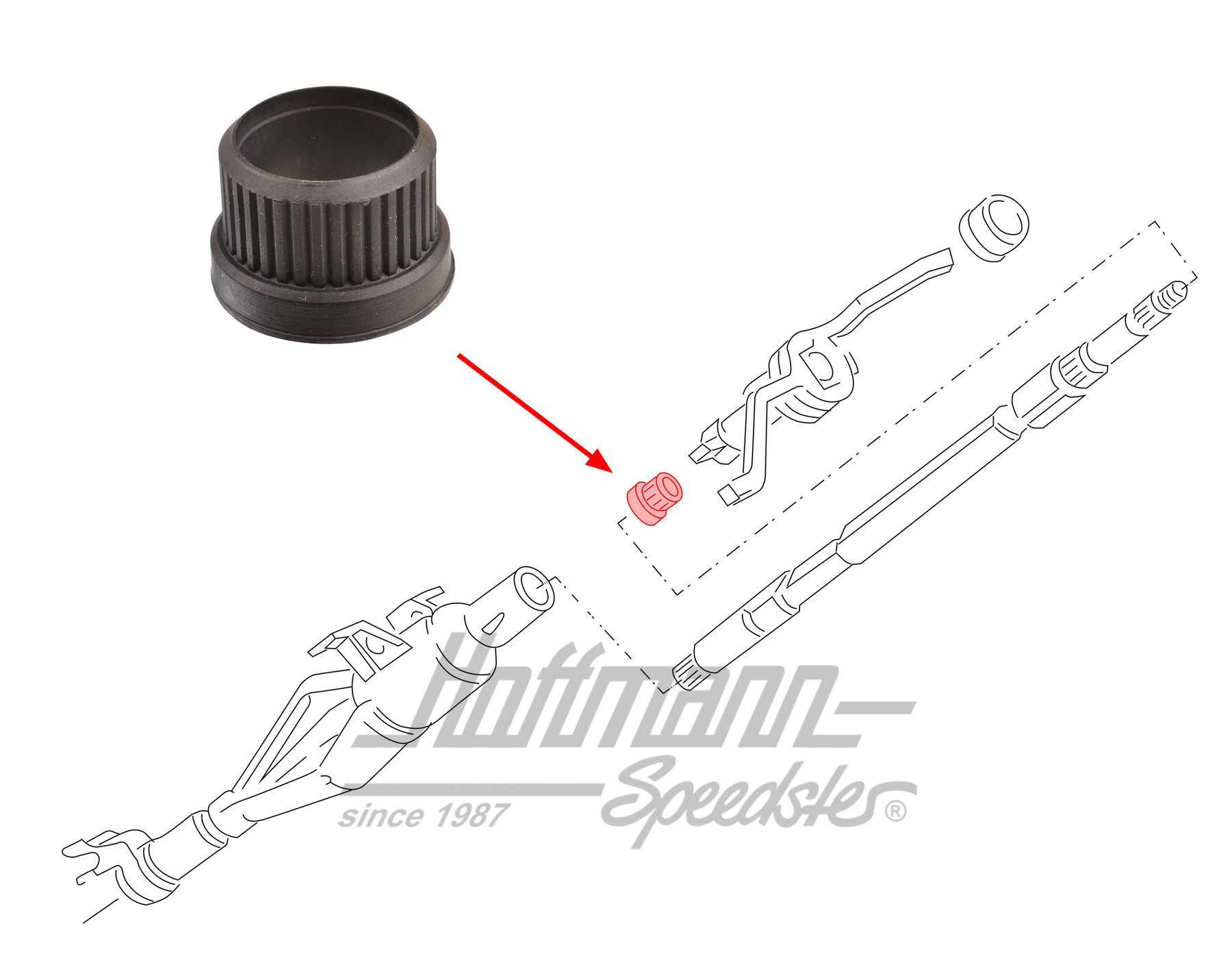 Supporting ring, steering-column, upper (new shape) | 811 419 341 D | 204-5008-40
