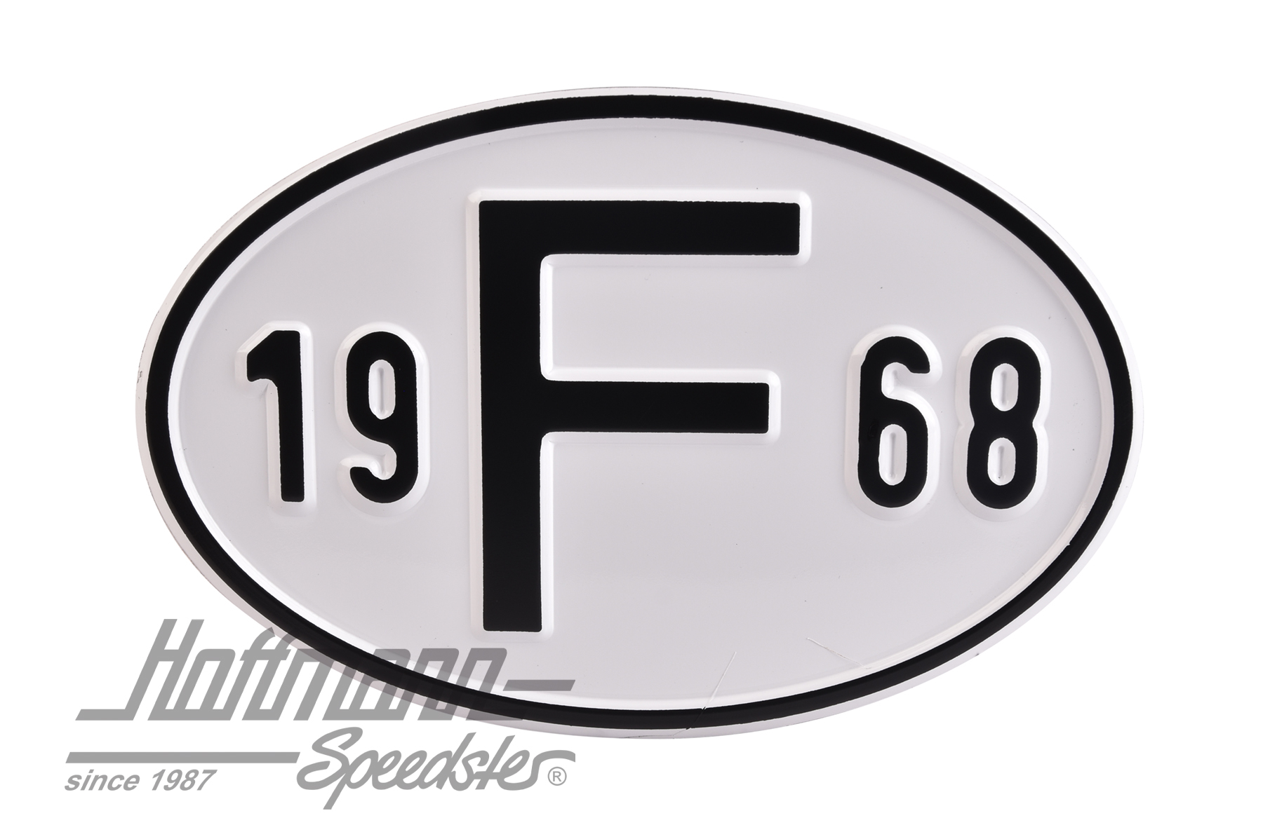Nationality plate "F", alu, with year 1968 |  | 020-2399-68