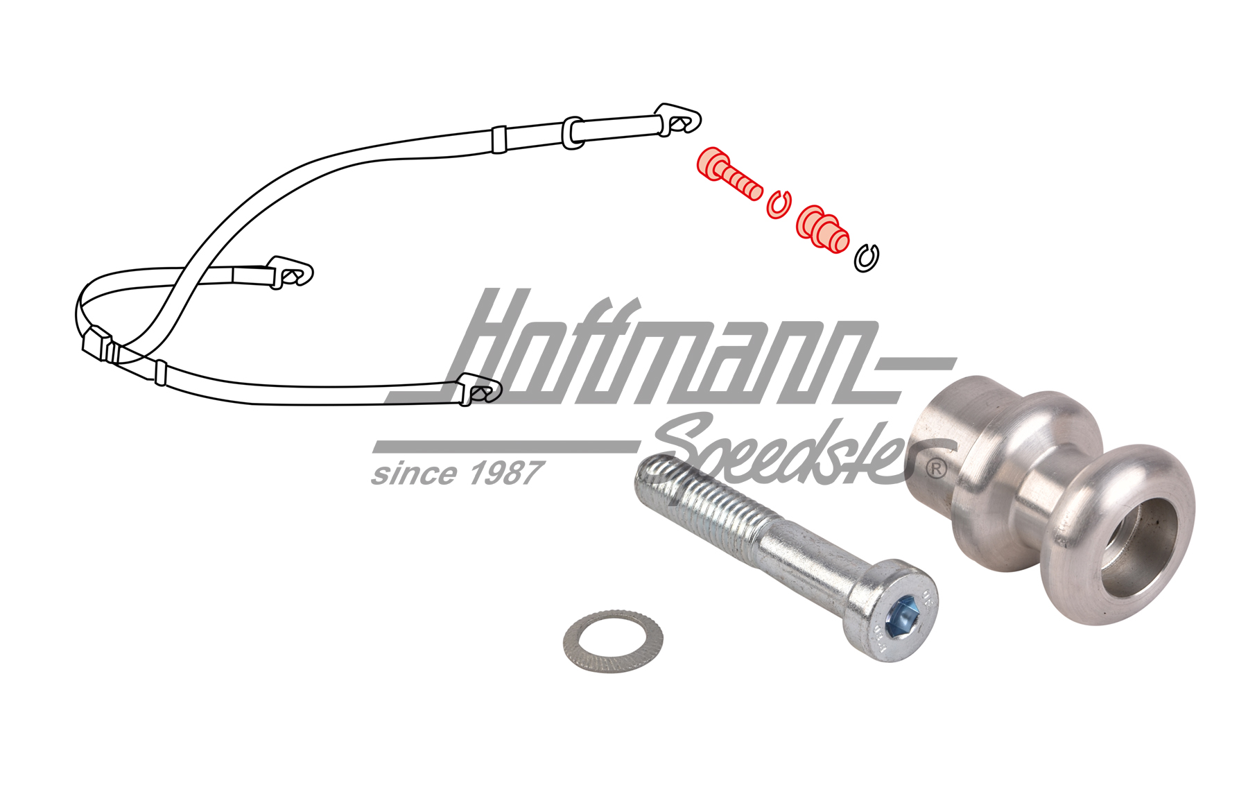 Bolt set, safety belt, 356 B/C, 911 | 644 803 121 00 | 510-7710