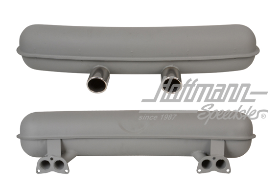 Sports exhaust, sheet steel, 2x76mm, 1.7-1.8 | 91.408 | 600-2112