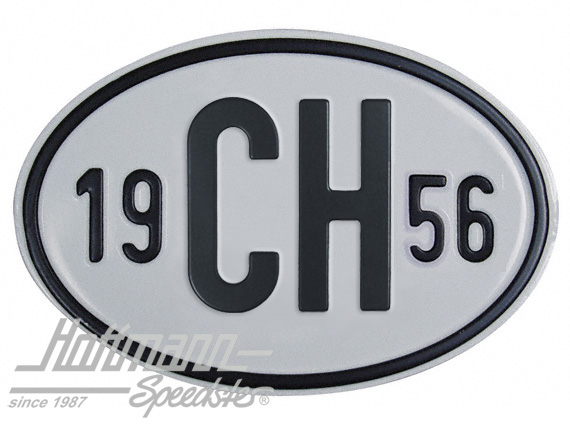 Nationality plate "CH", alu, with year 1956 |  | 020-2401-56