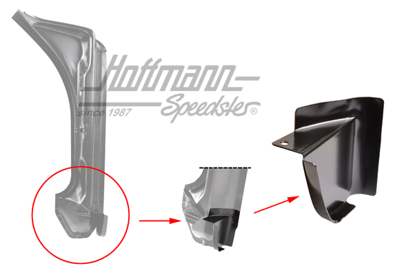 Corner panel, door pillar, lower, front, right | 911 501 440 00 | 590-0060-42