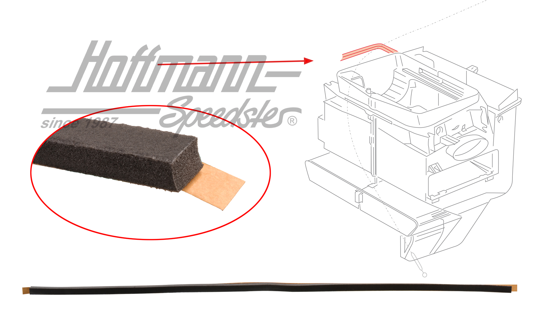 Seal, fan housing, Golf 1 | 171 819 070 A | 180-7390