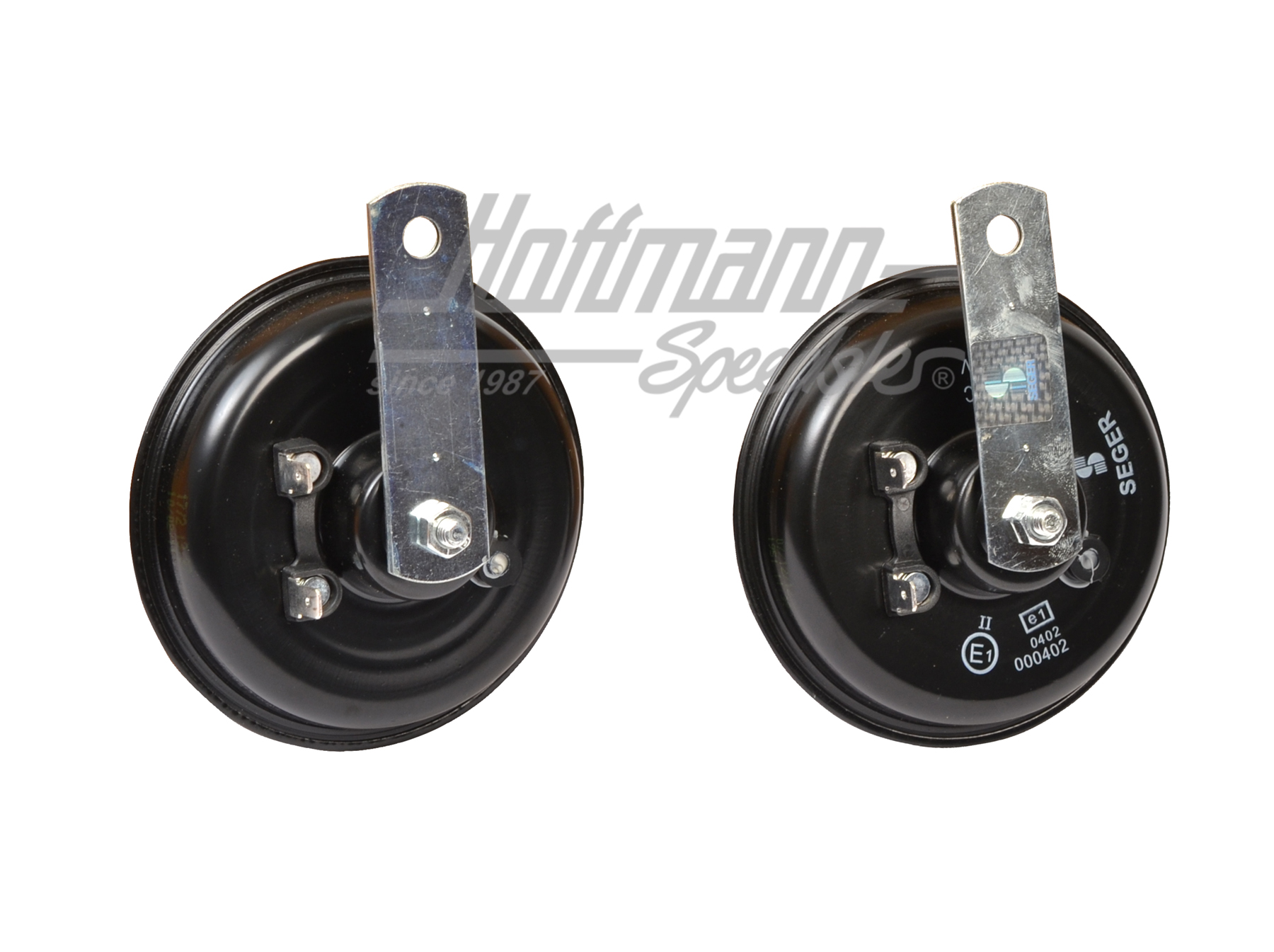 Horn, paire, 105mm, red/orange, 12V                                                                 