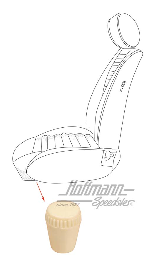 Knob, seat adjuster, ivory-coloured (new) | 111 881 251 A IVORY | 055-7078-04