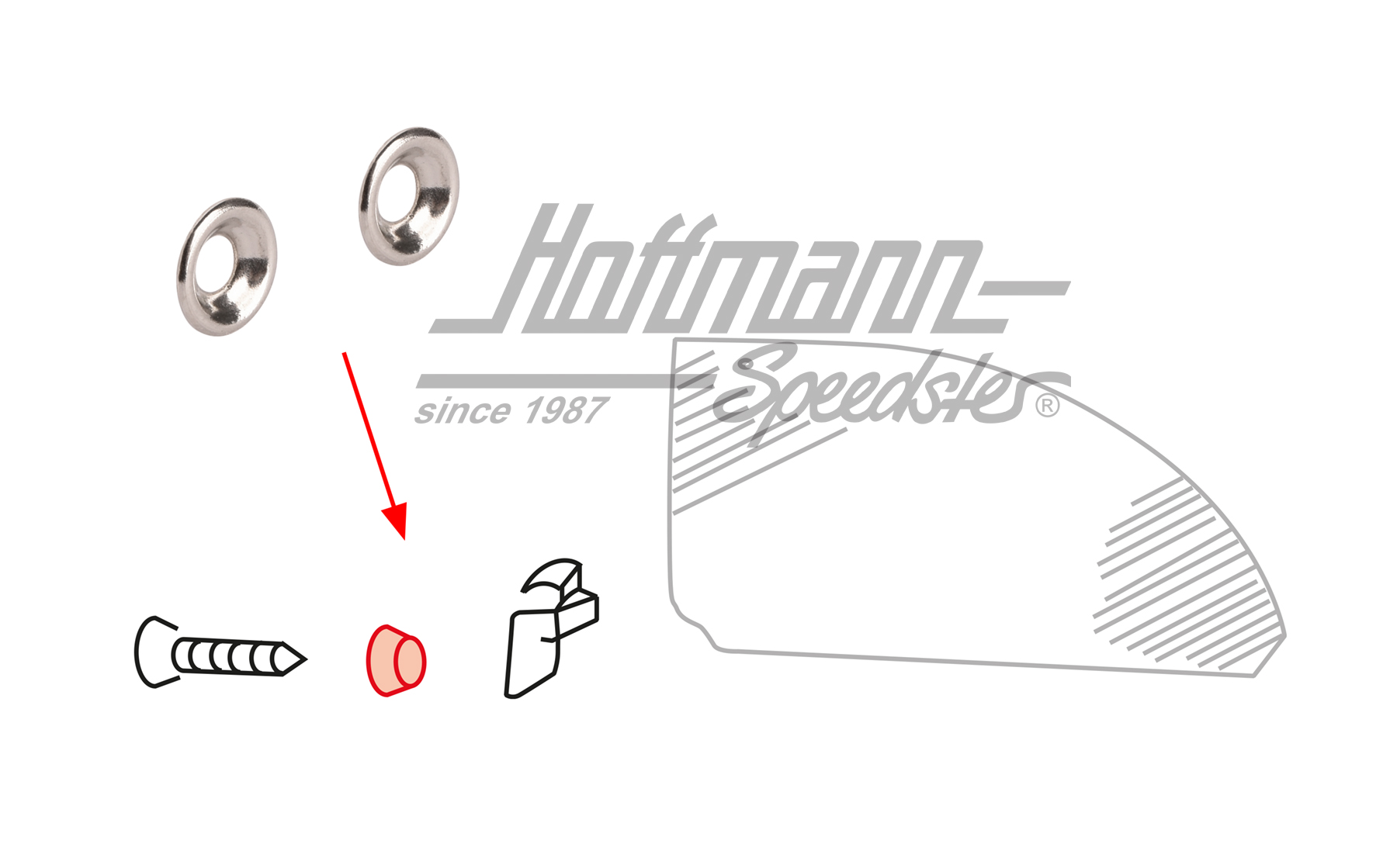 Bevel washers, 7mm, rear quarter wedge | 343 831 741 | 020-4710-18