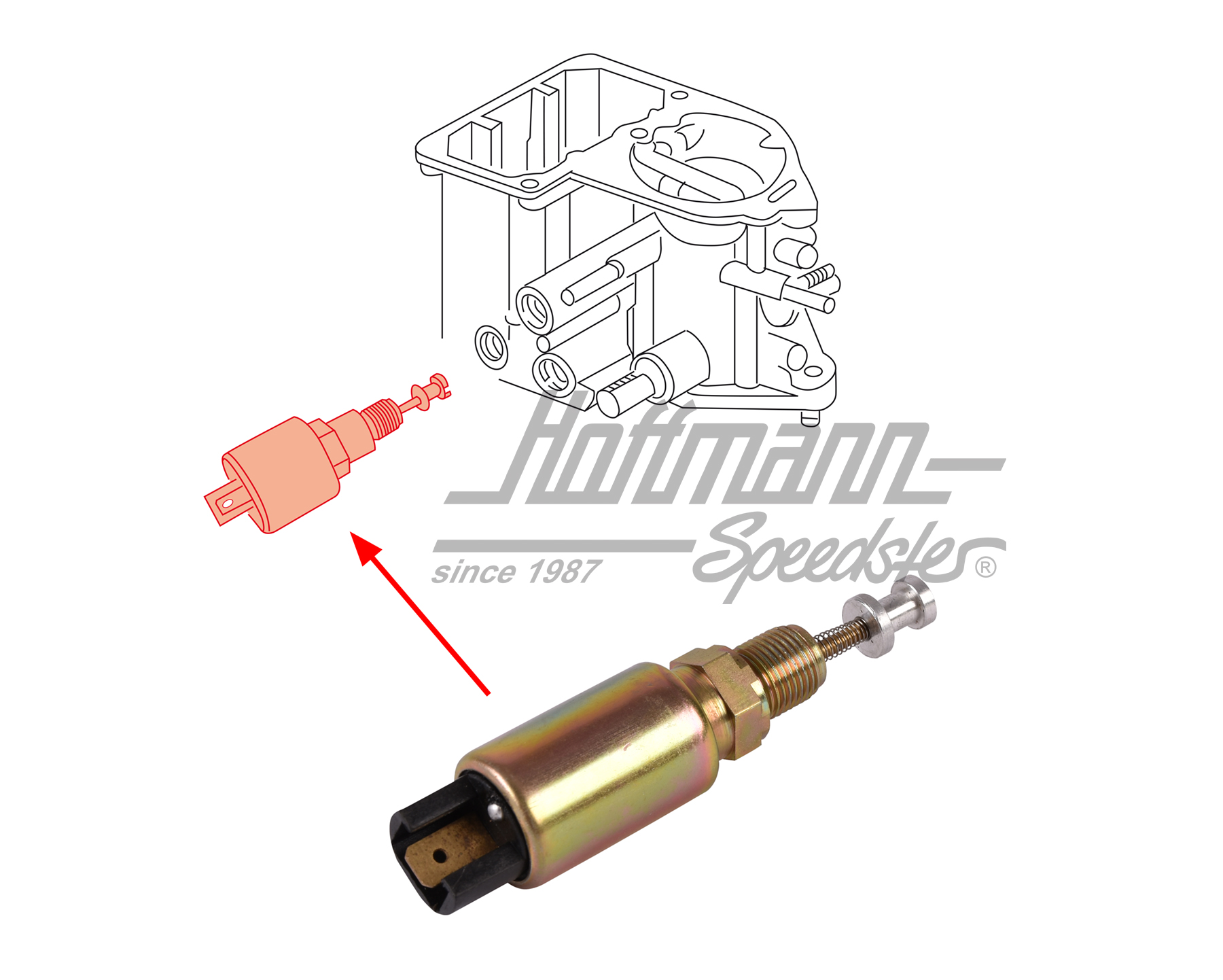 Cutoff valve, 12 V, for 30 PICT 1/2 | 113 129 412 A | 020-1340