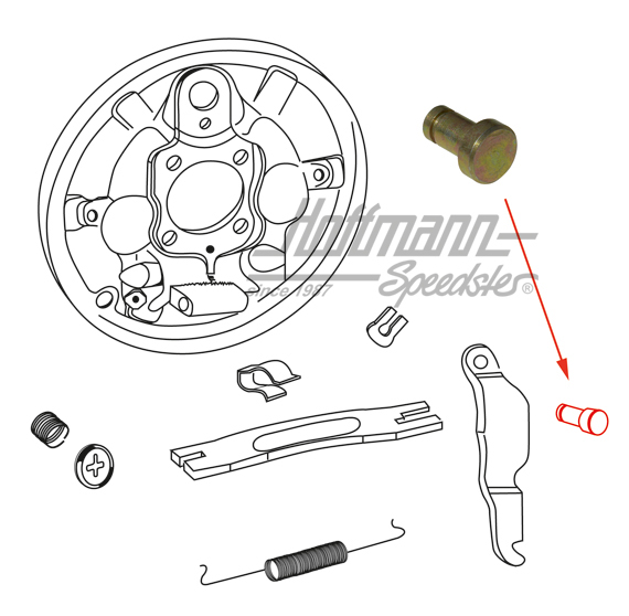 Pivot, hand-brake-cable lever | 211 609 601 B | 020-4099-04