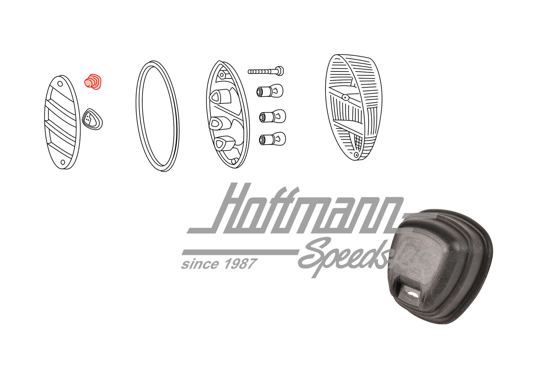 Seal, bulb holder, taillight (single-pole) | 311 945 281 A | 060-0086-06