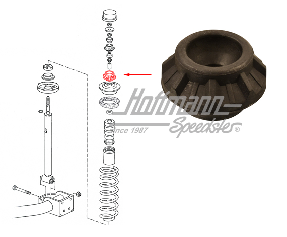 Bearing ring, shock absorber, rear, lower | 191 512 333 | 204-9622