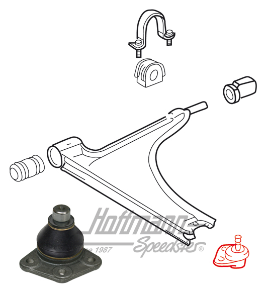 Ball joint, transverse control arm, 15 mm | 171 407 365 C | 140-0620