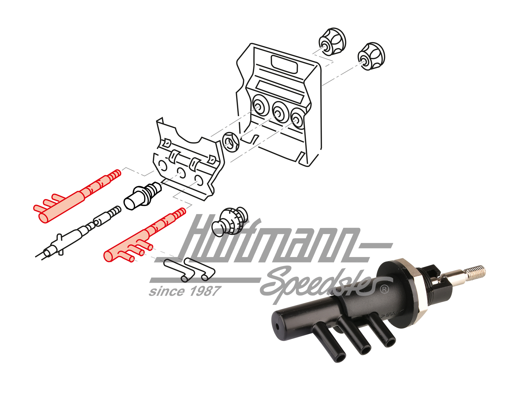 Valve, differential lock, Syncro | 857 711 981 | 315-1000-04