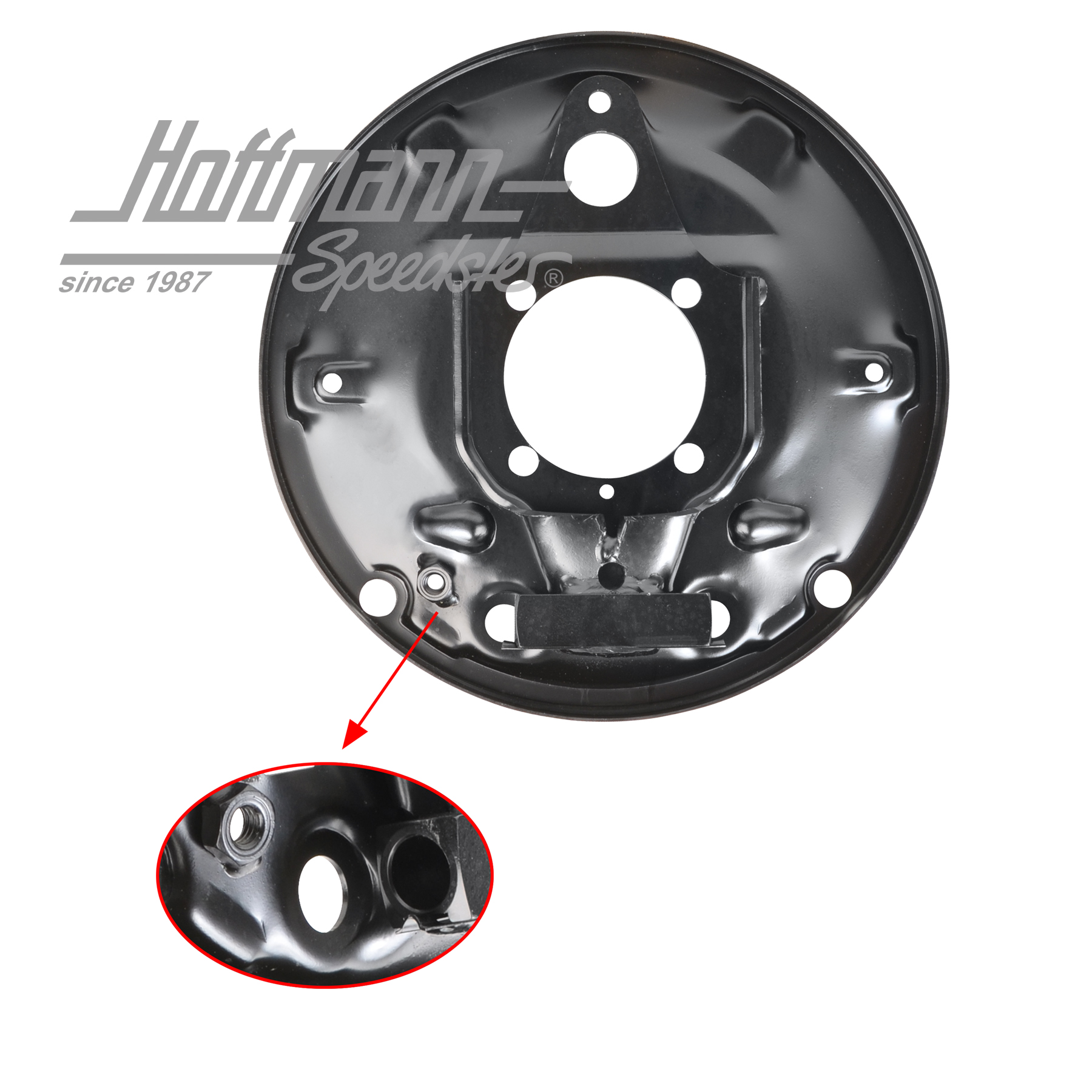 Brake anchor plate, rear, 8.64-, left | 311 609 439 D | 069-6130-11