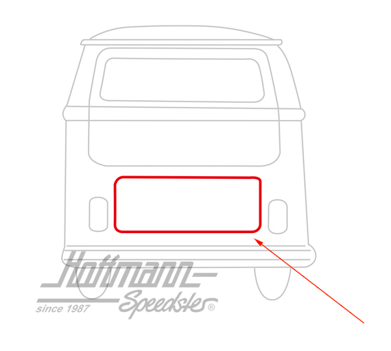 Seal, engine lid, Bus T2, 8.67-7.71, Top Quality                                                    