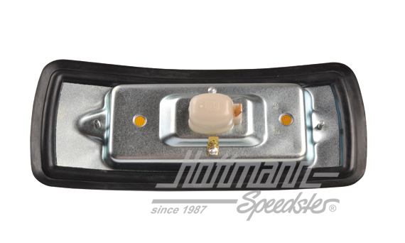Turn indicator, white/orange/chromed, 67-72, left                                                   