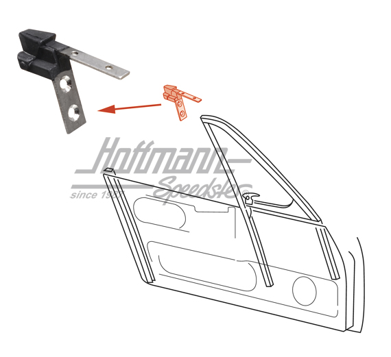 Frame connector, triangular window, left | 911 542 065 41 | 515-0953-01