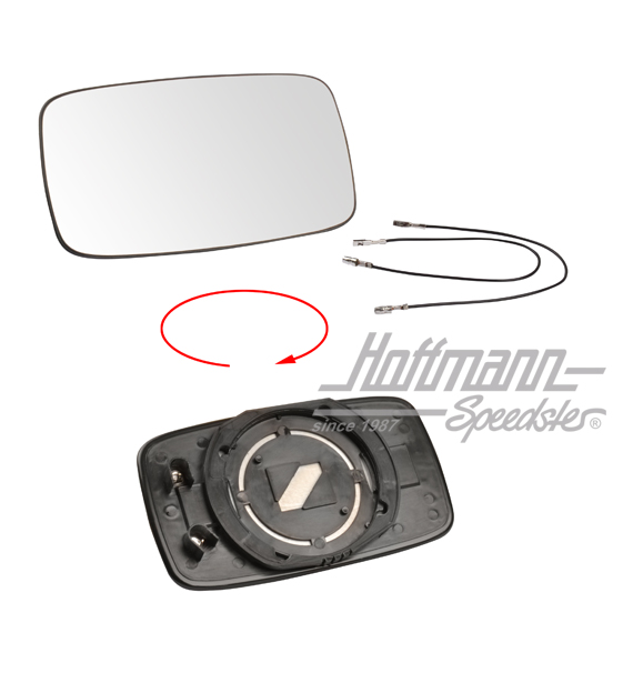 Mirror glass, electric/heatable, 86-91                                                              