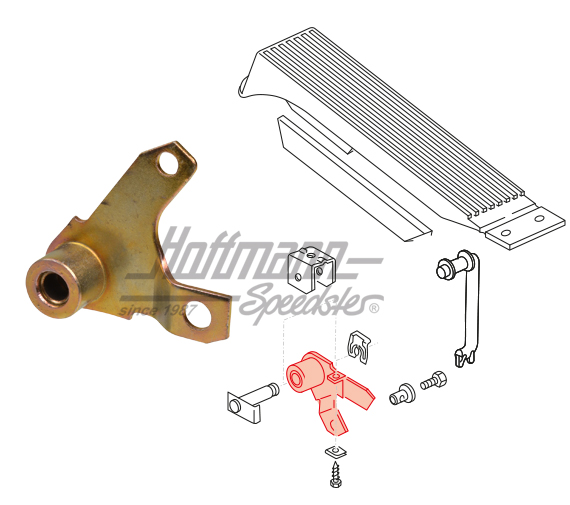 Lever, pressure rod, accelerator pedal, Bus T3 | 251 721 507 A | 307-5818-06