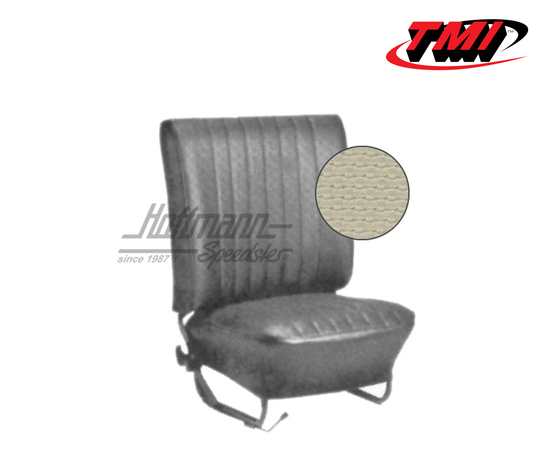 Seat upholstery, Conv., 8.64-7.67, Basketweave, off-white | 43-1323-05 | 055-6550