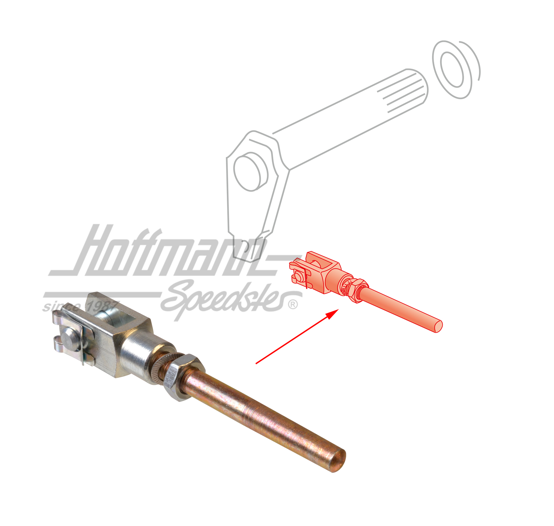 Pressure rod, brake pedal, except brake booster | 211 721 205 A | 088-1018-80