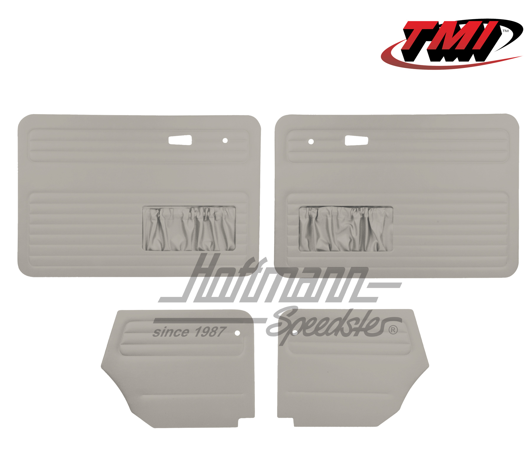 Door panels, Beetle Convertible, 66-72, grey | 10-1329-16 | 055-7573