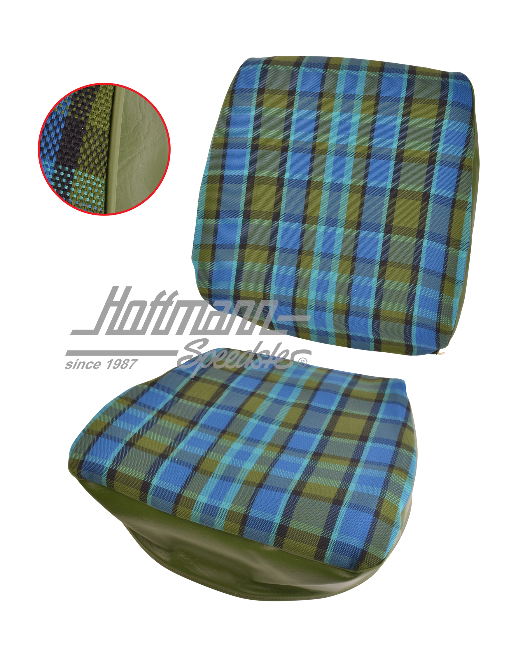 Seat cover, Westfalia, blue/green, 74-79 |  | 098-1275-50