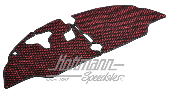Floor mat, coco, .55-.59, red/black | ZVW 2BUS RD | 098-0040-07