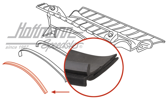 Engine-compartment seal, front, 914                                                                 