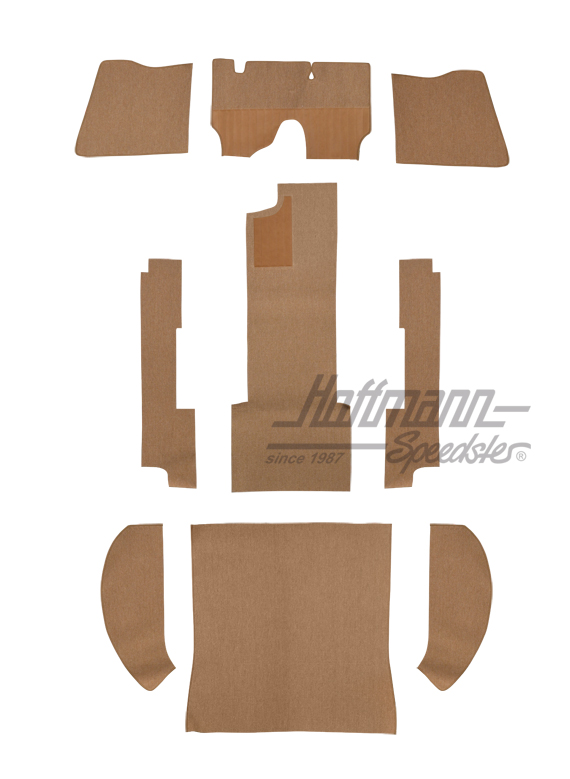 Carpet kit, Sedan, 53-57, hair yarn, beige |  | 026-5020-05