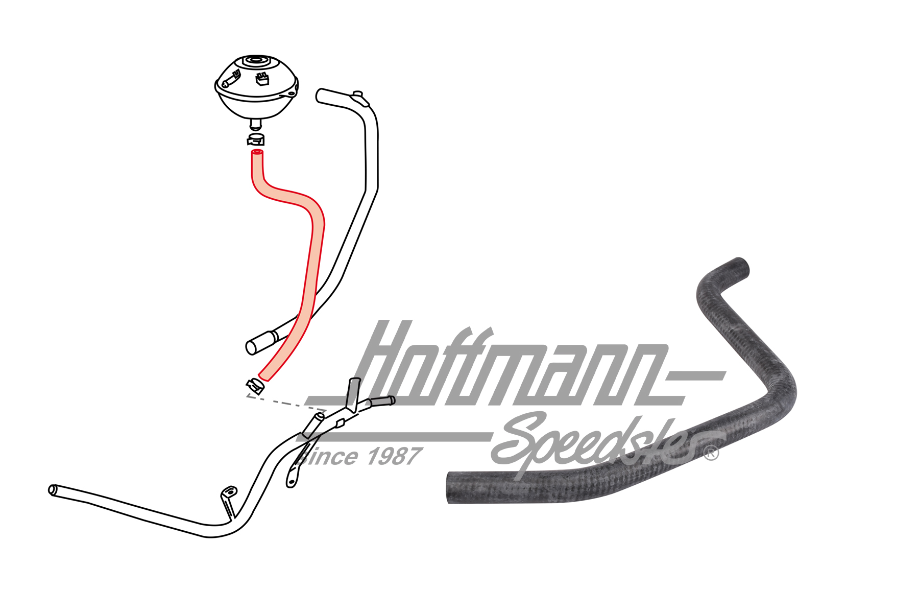 Cooling-water hose, compensating reservoir
, 2.4-2.5 | 074 121 109 A | 401-1930-50