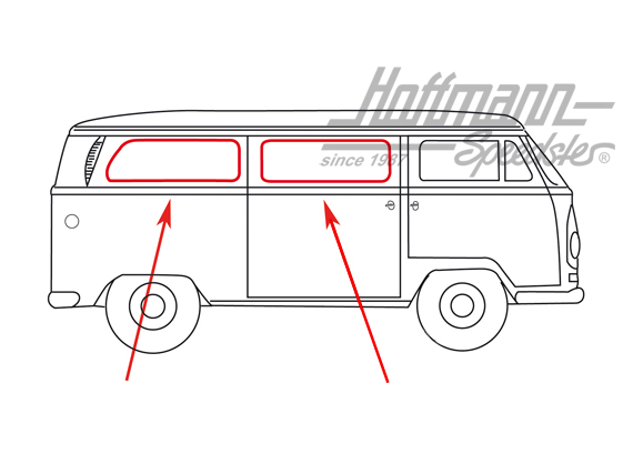 Side window seal, rear, without groove | 221 845 321 B | 090-6111