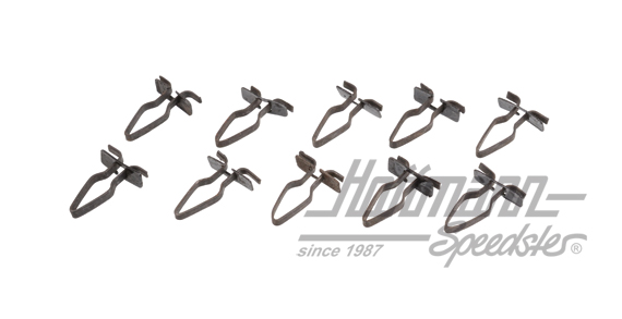 Clamps, moulding, left/right, 8.55-7.71 (10 pcs.) | 141 837 335 | 060-0449-08