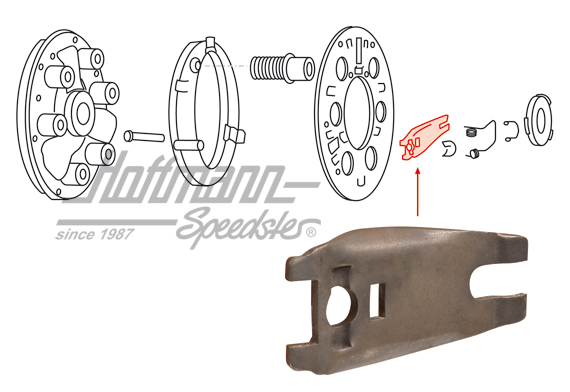 Arm, clutch pressure plate, 3 arms | 111 141 129 | 020-4525-54