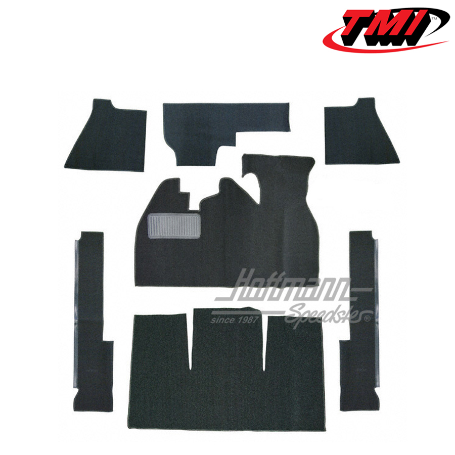 Carpet kit, Beetle Sedan, velour, black, 1302 | 34-F1212-801 | 055-7606