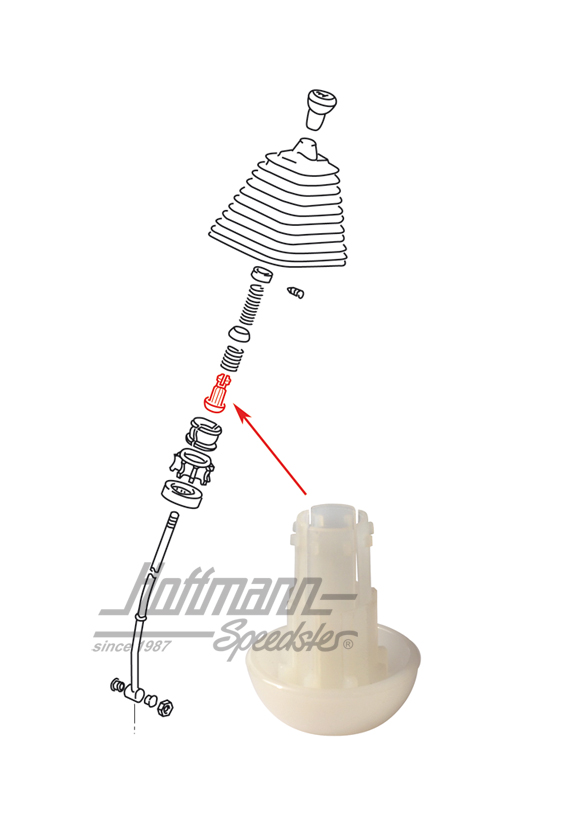 Half ball, shift lever, 79-92 | 251 711 645 | 315-1602