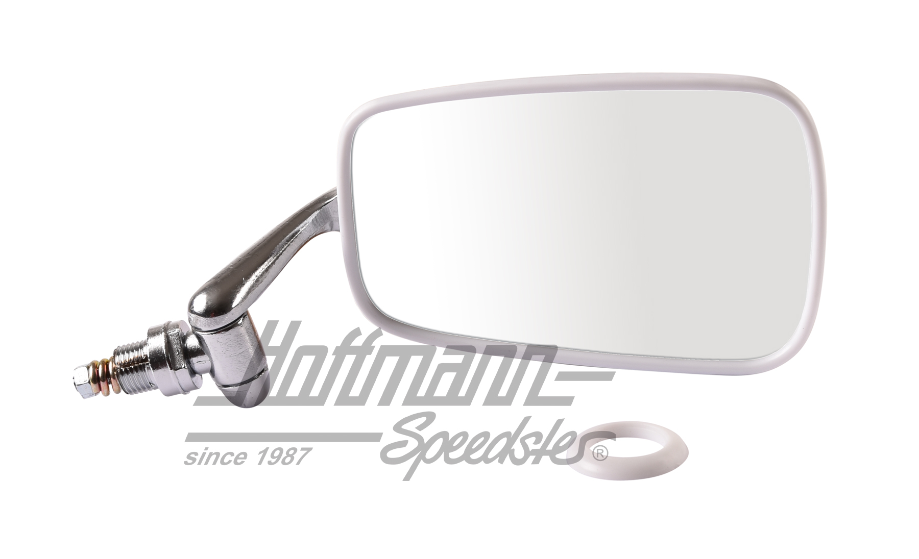 Rear-view mirror, Beetle Sedan, chromed/white, right | 113 857 514 D | 045-9202-22